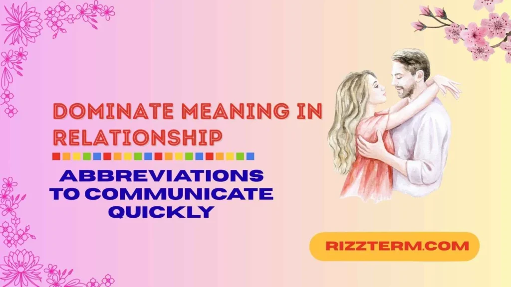 dominate meaning in relationship