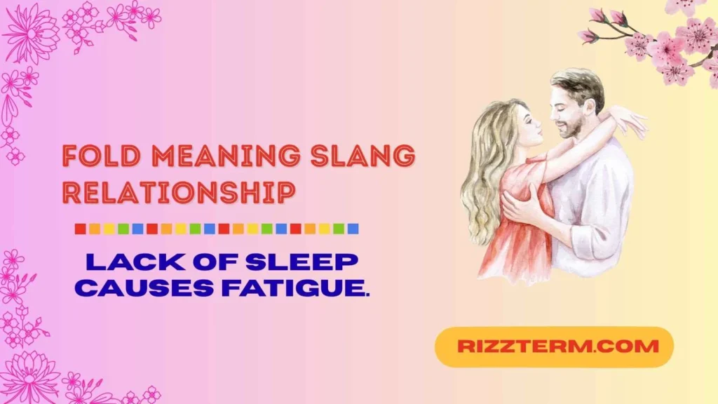 fold meaning slang relationship